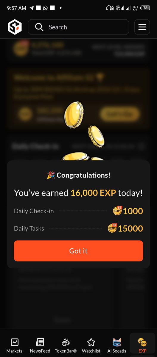 SLajawa15081's tweet image. 🎉 Big win today!

Just hit 16,000 EXP 🚀
Consistency paying off — from daily check-ins to completing tasks, every step counts.

Small actions, big progress. Let’s keep grinding 💪🔥
Who else is stacking their EXP today?

#LevelUp #DailyGrind #CryptoJourney #StayConsistent