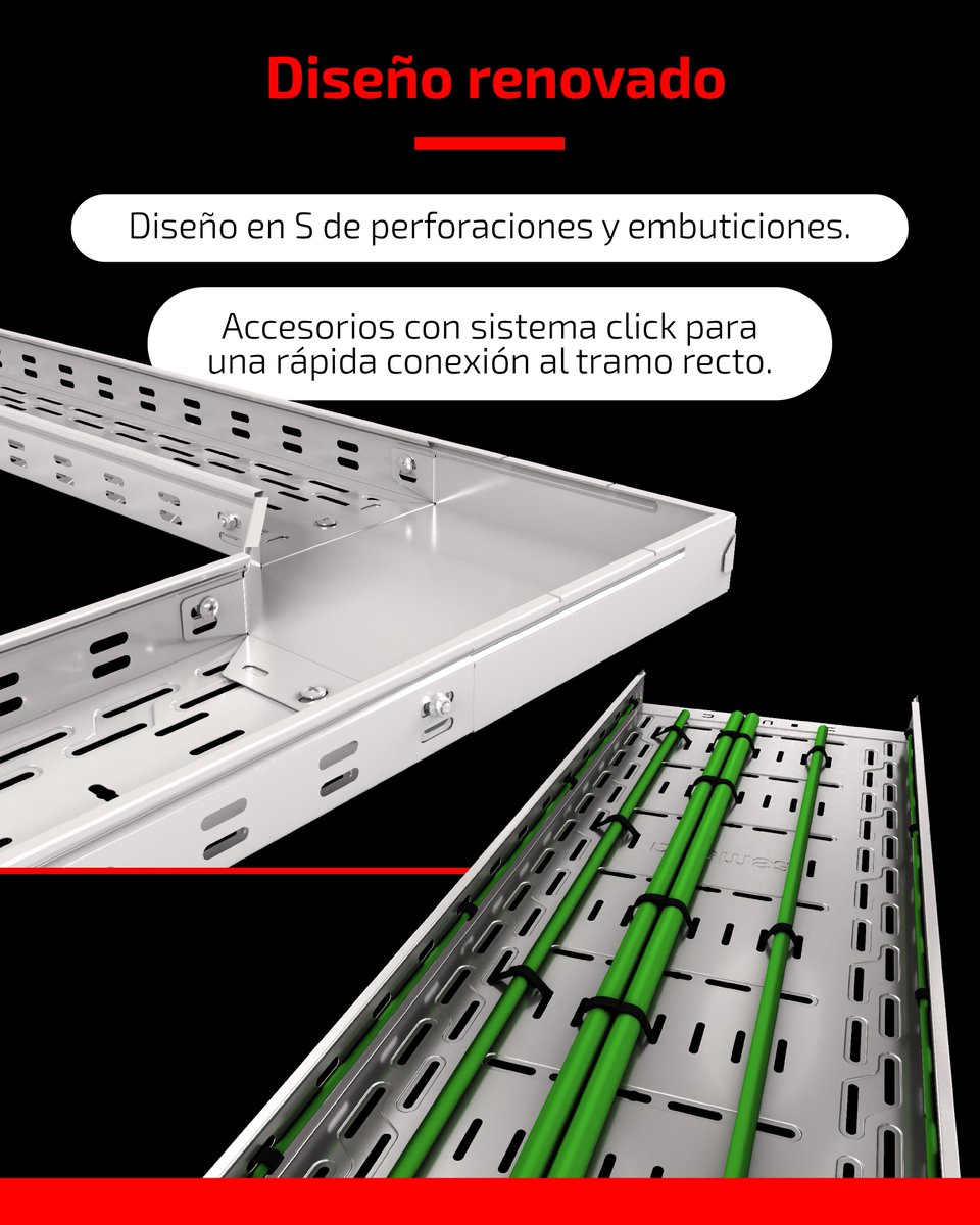 PemsaRejiband's tweet photo. Pemsaband® Speed no es una bandeja más. Es una solución diseñada para cambiar la forma en la que se ejecutan las instalaciones.

Menos complejidad, más eficiencia y un diseño totalmente renovado.

#PemsabandSpeed #Pemsa #Innovación #Instalaciones #Eficiencia #CableManagement https://t.co/dtcEMPXpej