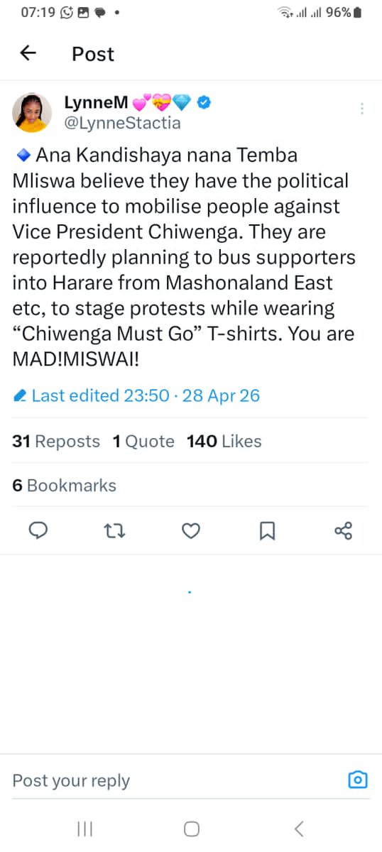 Sabhuku Temba P. Mliswa tweet media