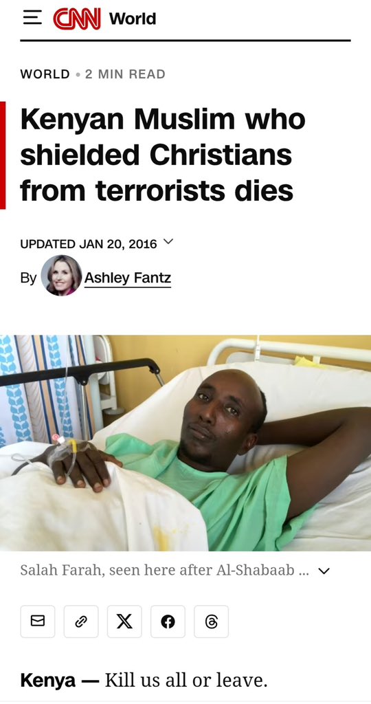 Don’t define Somalis by one offensive remark. Define us by Salah who stood against Al-Shabaab to protect innocent Christian passengers. Ask yourself who was he protecting? Peace and unity above all.