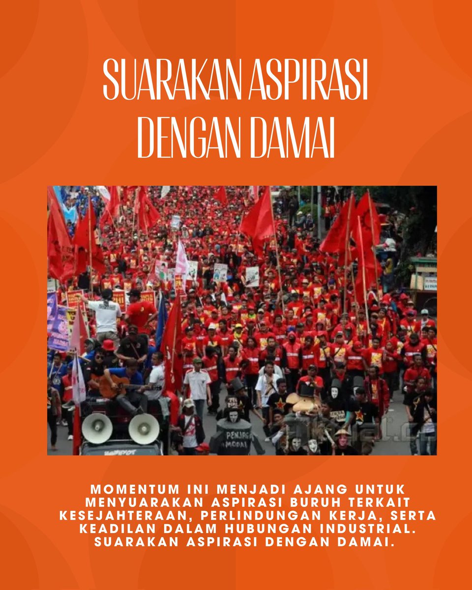 behlanja's tweet photo. Turun ke jalan bukan buat rusuh, tapi buat didengar. Buruh Tolak Provokasi #MayDayAksiDamai https://t.co/PaLsLskDF1
