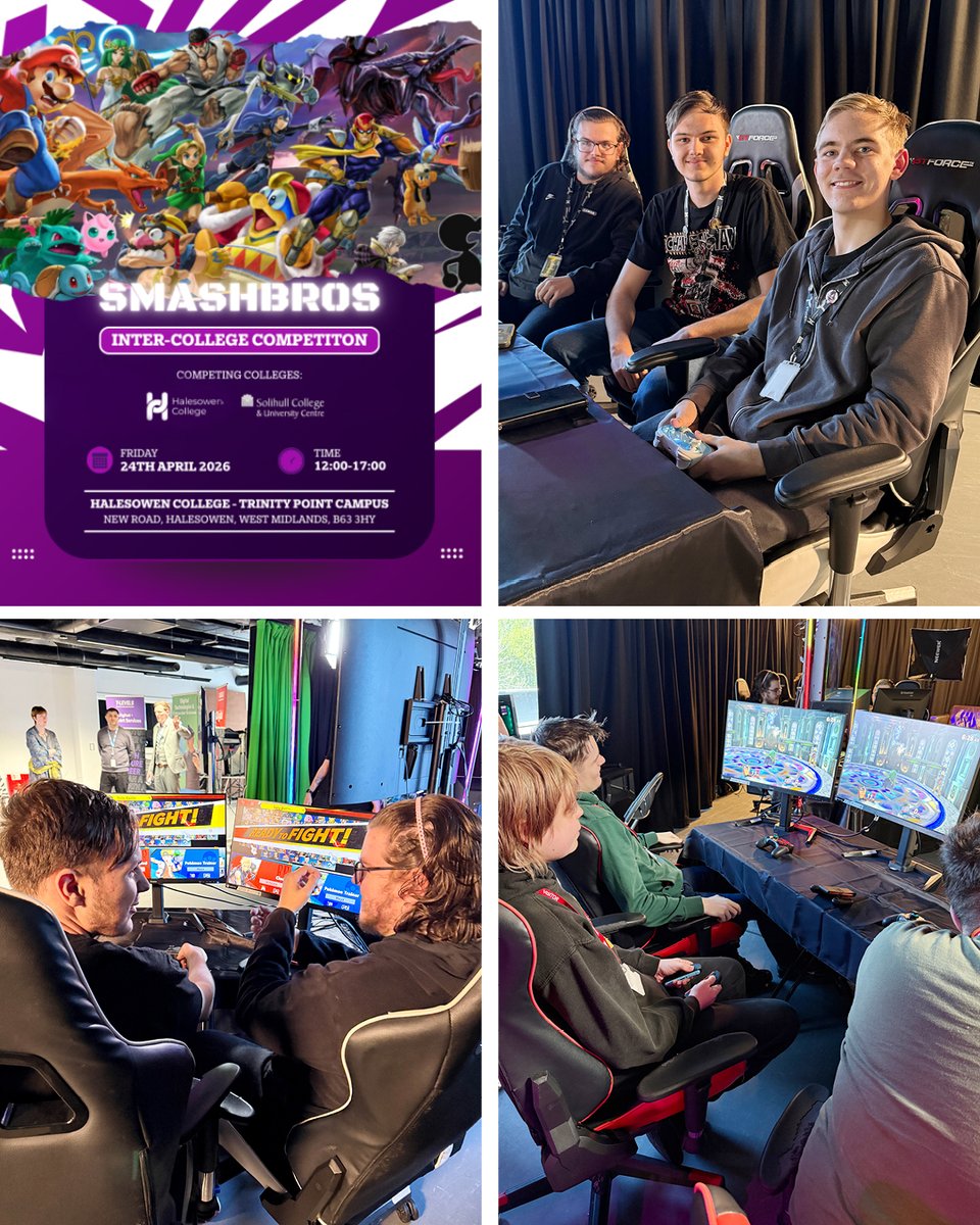 halesowencoll's tweet image. 🎮 Major 3: Smash Bros Showdown! 🎮

🏆 Results:
🥇 1st Place – Halestrom (Halesowen College)
🥈 2nd Place – @SolihullCollege 

Well done to everyone who took part!

#Esports #SuperSmashBros