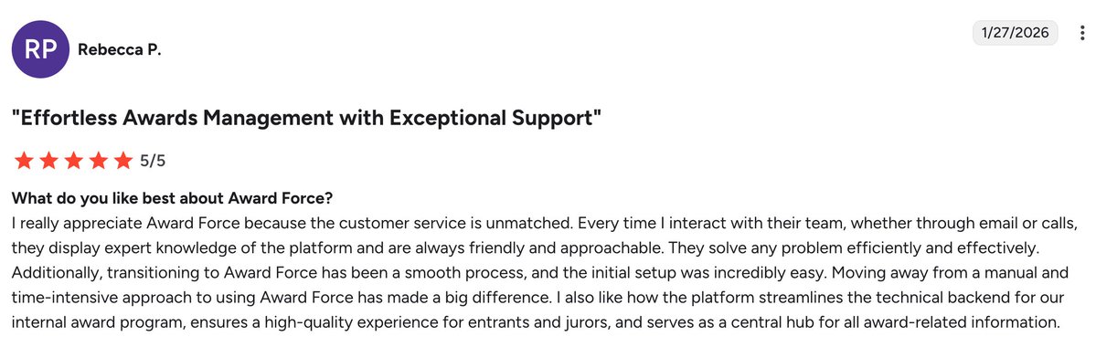 Award Force tweet media