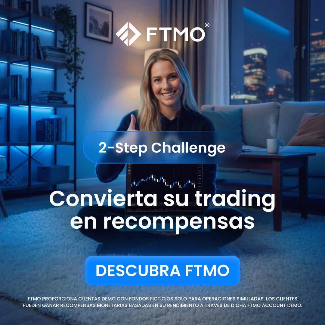 FTMO_com's tweet photo. ¿Es trader de corazón? Seleccione su 2‑Step FTMO Challenge y progrese hacia la obtención de recompensas basadas en su desempeño.