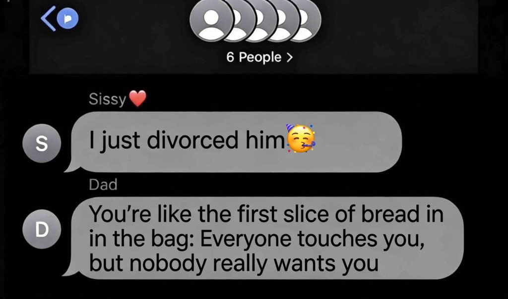 Conversation between the first daughter of the house and her father on family group chats 😂😁😂😁😂