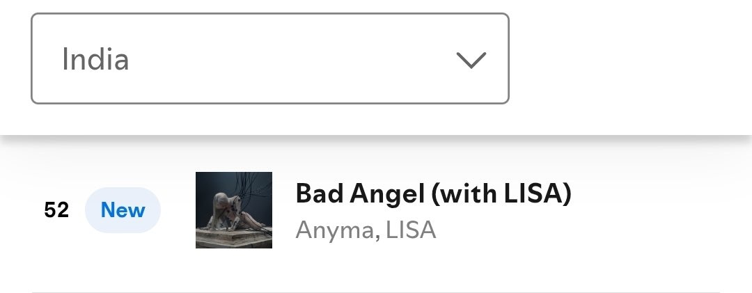 Bad Angel by Anyma &amp; #LISA debut at #52 on Spotify Viral Songs India 🇮🇳

🥹🥹 Let's goooo

#ANYMAxLISA
#LISAxBadAngel
<a href="/wearelloud/">LLOUD</a>