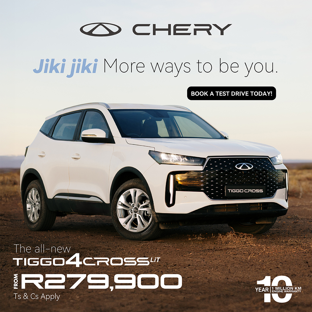 CheryEdenvale's tweet image. Looking for an SUV that does it all? The Tiggo 4 Cross starts from R279,900 – stylish, comfortable, and built for your everyday adventures.

Drop by Chery Edenvale and take it for a spin: bit.ly/3NUHc3h 

#Tiggo4Cross #CheryEdenvale #SUVLife