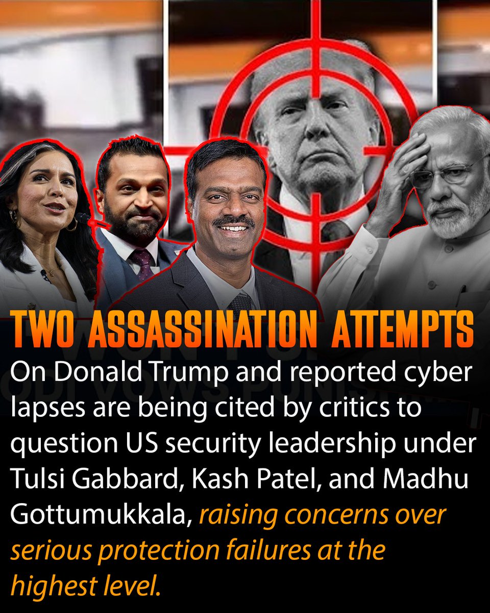 PakGeoDesk's tweet image. Two assassination attempts, #cyber failures, and growing questions. The spotlight is on #US security leadership as concerns mount over protection #protocols. A deep dive into the cracks within the #system.

#łatwogang #LaGranjaVIPPerú #ElPaísAvanza