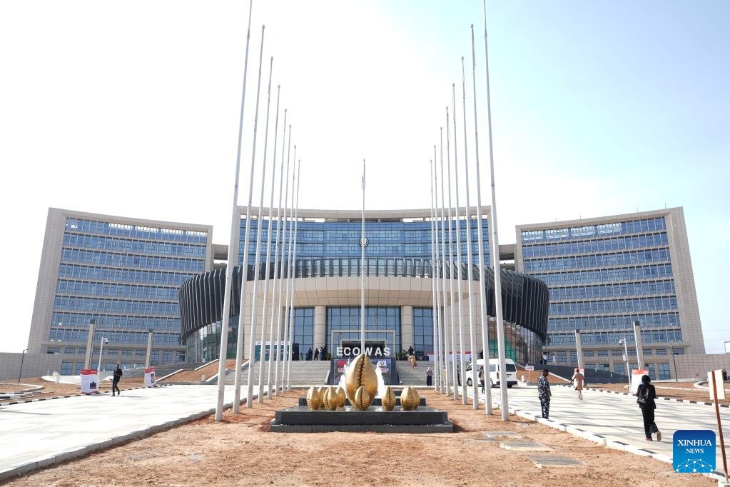 chinafrica1's tweet image. Photo taken on April 28, 2026 shows a view of the newly completed headquarters complex of the Economic Community of West African States (ECOWAS) in Abuja, Nigeria. The newly completed headquarters complex of the #ECOWAS in #Abuja was handed over to the regional bloc Tuesday,