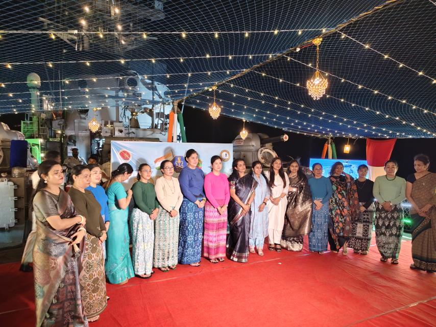 IndiainMyanmar's tweet photo. Indian Naval Ships Kulish and LCU 53 made a port call at Yangon y'day. At the deck reception onboard, both sides exchanged views on maritime cooperation in our shared waters of the Indian Ocean. https://t.co/wHP8ygsjHd