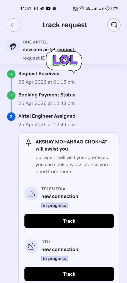 vebs007's tweet photo. @Airtel_Presence @airtelindia @airtelnews @BandBajaateRaho @TRAI Where the F is my Wi-Fi order? https://t.co/shS7HflIVN