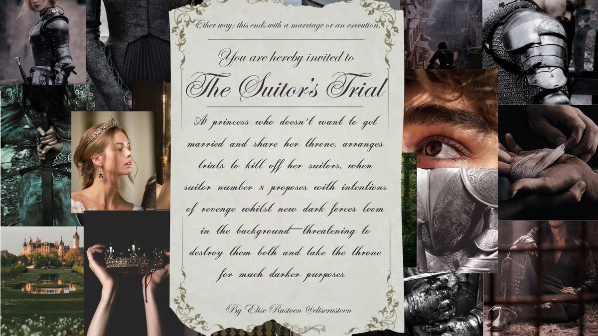 eliserustoen's tweet image. House of the Dragon x The Bachelorette in THE SUITOR'S TRIAL
A NA political fantasy with

✨ Enemies to lovers
⚔️ Deadly challenge
👁️ A lethal FMC (&amp;amp; MMC)
🌷Formal balls
👑 Low historical fantasy
🗡️ 1880's inspired, but daggers and swords

#questpit #W #NA #F

(Editing, 135k)