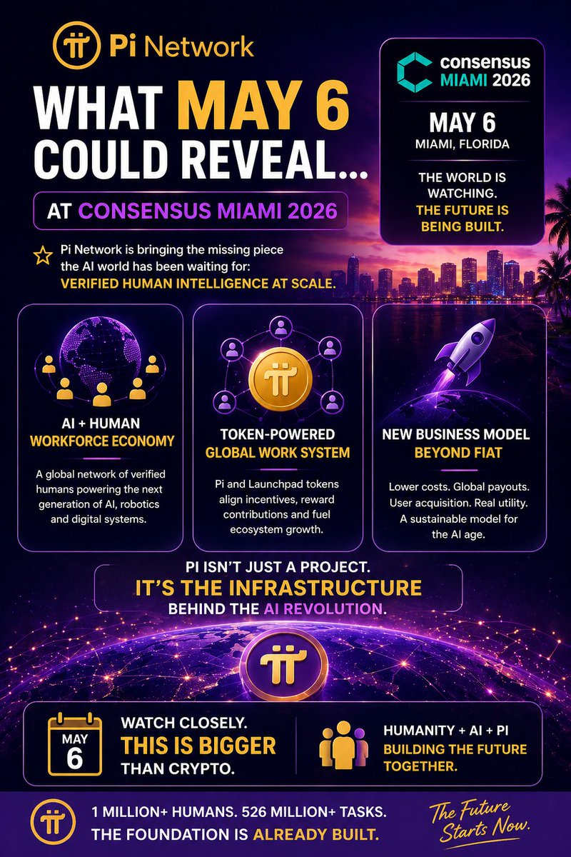 Piprotecter's tweet image. Everyone is building AI…
But Pi is building the humans behind it.
Human + AI = The real future.
Watch May 6 closely 👀
This is bigger than crypto.
#AIRevolution #PiNetwork #FutureOfWork