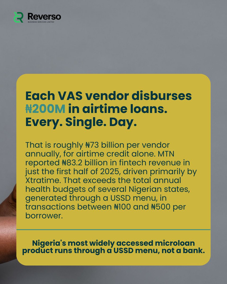 ReversoLimited's tweet image. Good regulation protects consumers.
Better regulation understands the systems people already depend on. 

#Nigeria #Telecoms #Regulation #FinancialInclusion