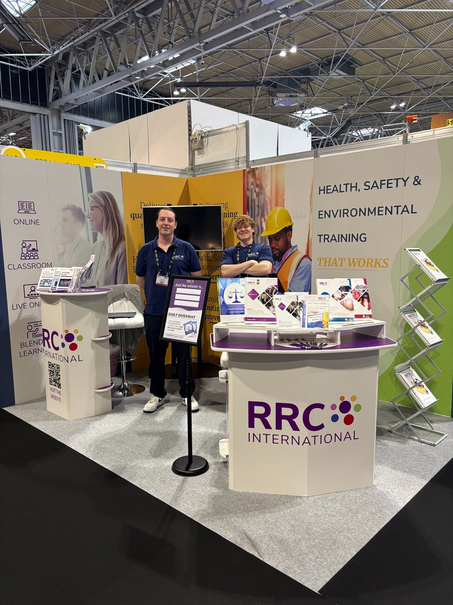 RRCTraining's tweet photo. The 2 day of the #HSE2026 begins. Come and see Ellen, George and David from the RRC team on stand 3/L74, who are ready to answer your HSE training questions.

Don’t miss out on our talk in the NEBOSH Theatre at 10:30 on Creating Safety Data Visualisations that Drive Action. https://t.co/M7fg2l89O9