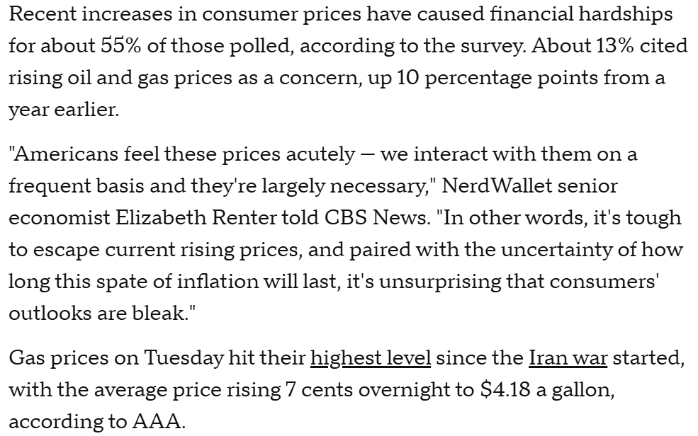 A new Gallup poll found a record 55% of Americans say their financial ...