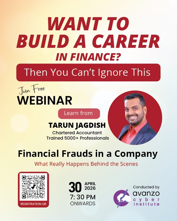 AcademyAva69279's tweet image. Your finance career starts with the RIGHT knowledge! 💡📊 
Join us on April 30th at 7:30 PM for a FREE webinar on Financial Frauds in a Company.
Learn from the best, stay ahead of the rest! 🙌✨

📲 Scan the QR to register!
.
.

#freewebinar #FinanceCareers
#WebinarAlert