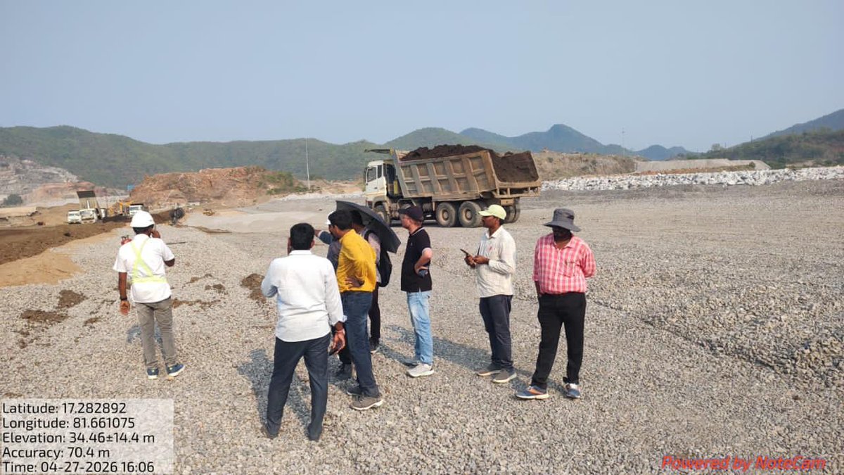 csmrsdelhi's tweet photo. CSMRS Rockfill  team at Polavaram Irrigation Project, Andhra Pradesh on 27th April  2026 and  carried out the Quality Assurance testing  work on filter and Casing  materials of  Main ECRF Dam in GAP-I of Polavaram Irrigation Project.
#CSMRS
#QualityAssurance
#ECRFDam
#GeotechnicalEngineering
#WaterResources #AndhraPradesh
