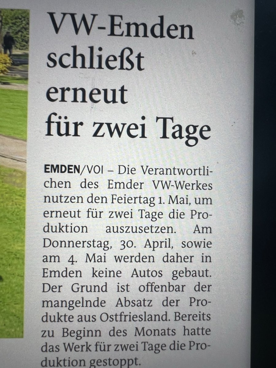 HasselerMartina's tweet image. Das ist ein Versagen auf vielen Ebenen der #Entscheidungstragenden! Es werden nicht mehr #Autos verkauft durch #Mehrarbeit! Das Unternehmen ordnet weniger Arbeit an, weil die Produkte nicht gekauft werden!