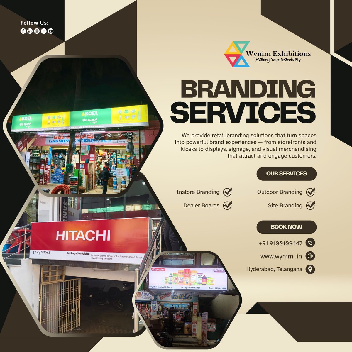 wynimexhibition's tweet image. We provide retail branding solutions that turn spaces into powerful brand experiences — from storefronts and kiosks to displays, signage, and visual merchandising that attract and engage customers.

Connect with us +91 9100109447, info@wynim.in

 #marketing #branding