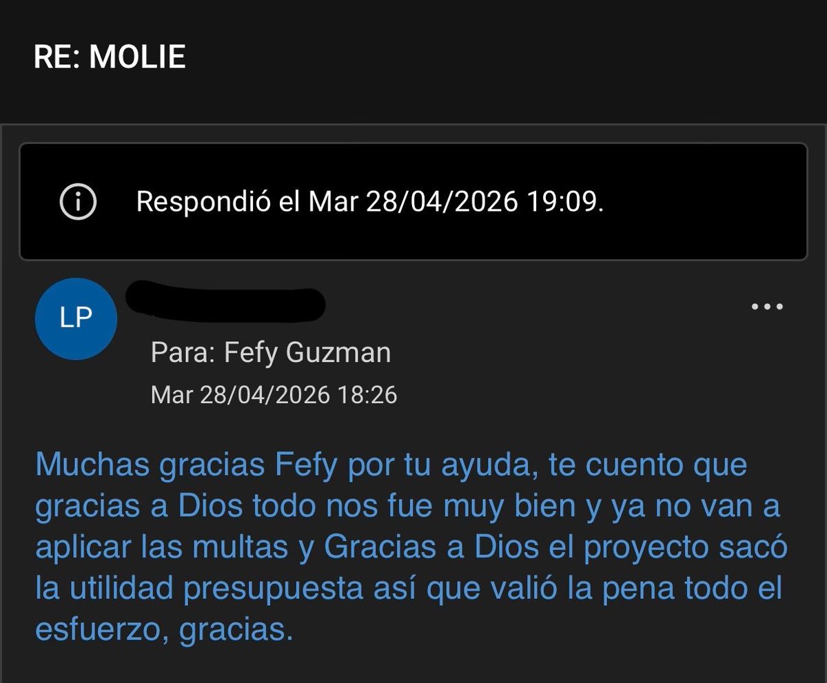 FefyGu's tweet photo. La verdad que este mensajito me hizo muy feliz!!! Ese proyecto si fue mi bebé 🥹 https://t.co/yuAyxi3XOB