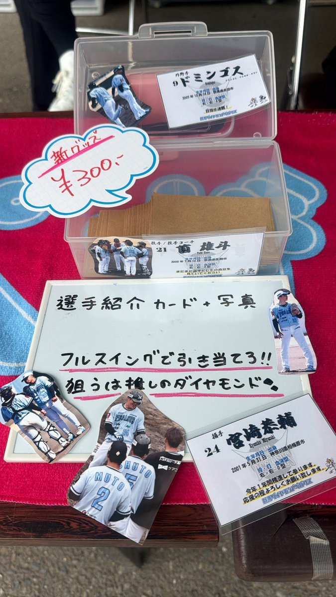 グッズ情報】 選手紹介カード+写真がランダムで封入されたグッズが新