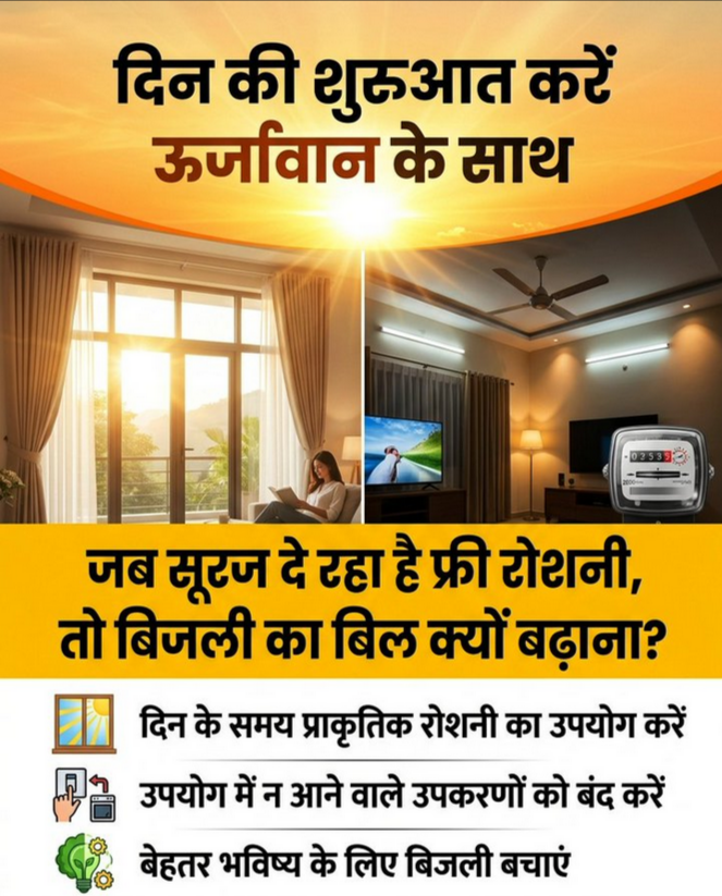 Puvvnl_Mirzapur's tweet image. सूरज दे रहा है फ्री रोशनी ☀️फिर भी हम बिजली खर्च कर रहे हैं 📷  #EnergySaving #SmartLiving
@ChairmanUppcl
@MD_PuVVNL
@PuVVNLHQ
@EMofficeUP