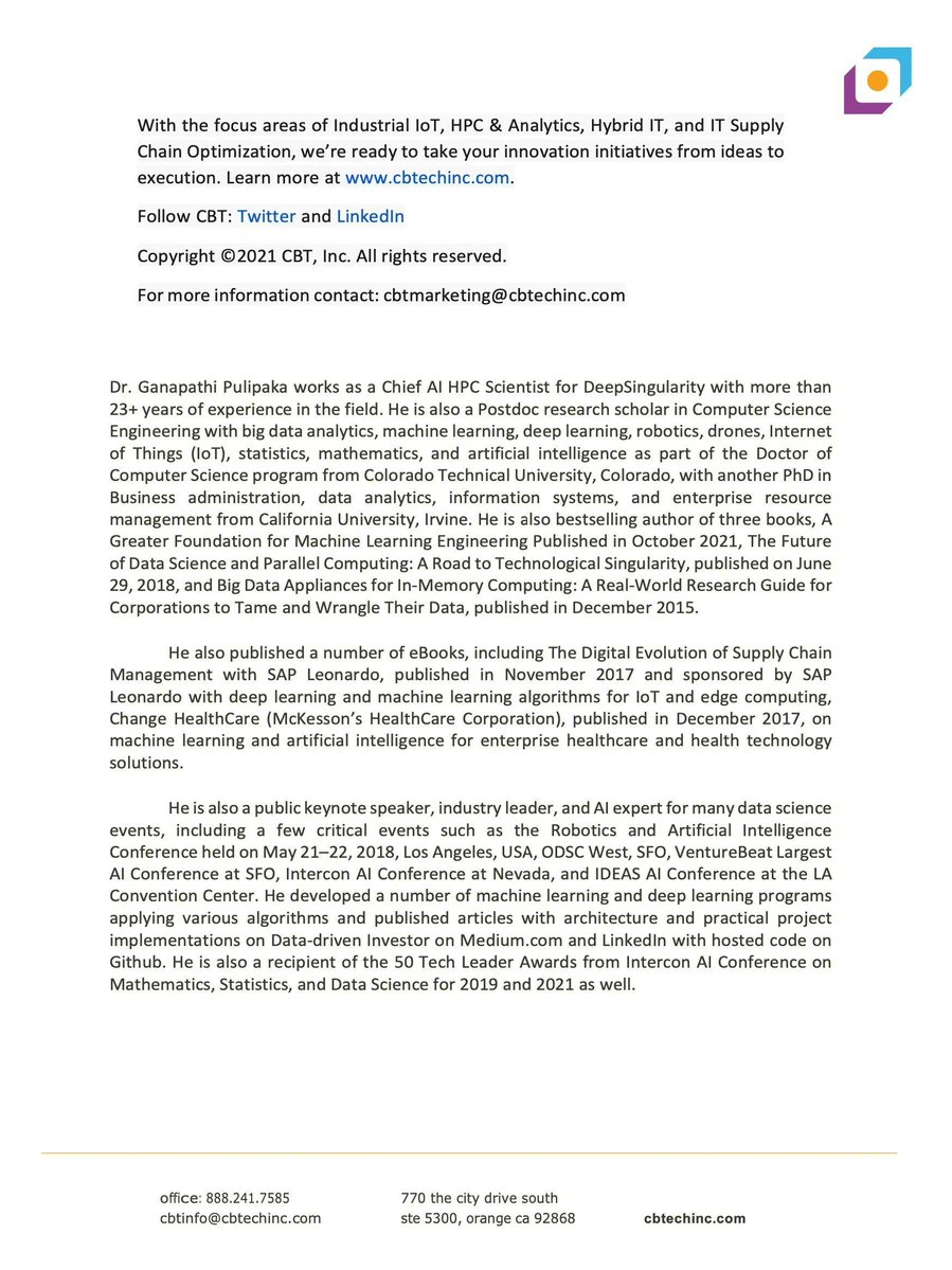 gp_pulipaka's tweet image. Top 25 #IoT Influencers in Machine Learning! @cbtechinc #BigData #Analytics #DataScience #MachineLearning #IoT #IIoT #Python #RStats #TensorFlow #JavaScript #ReactJS #CloudComputing #Serverless #Linux #Programming #Coding #100DaysofCode  
geni.us/IIoT-Influence…
