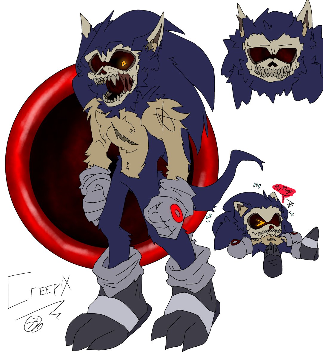 kiratheshinobi's tweet photo. a well needed redesign of my old exe CreepiX! i do honestly like this design more so im very happy with it ^^
#exe #sonicexe #creepix #creepypasta #exeverse #skullface #CreepiX https://t.co/sjcBqr3EMF