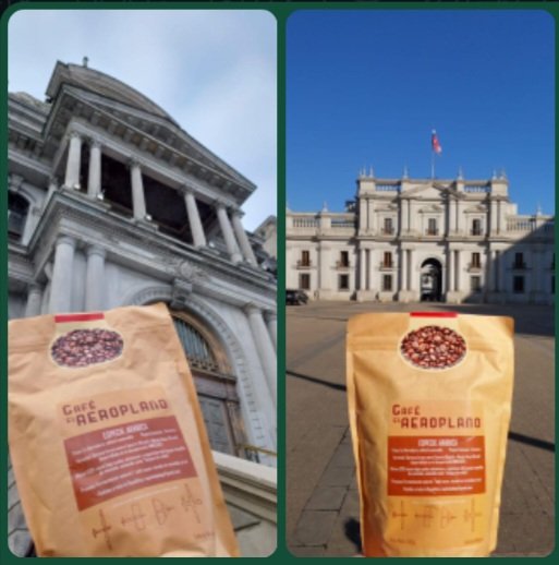 CAeroplano's tweet photo. De Montreal desde donde Charles De Gaulle gritó "vive Le Quebec libre" al célebre Palacio de la Moneda, sede presidencial de Chile escoltada por los Andes, Café Aeroplano en el hemisferio americano con el mejor café de especialidad de Veracruz. https://t.co/vAjzhNYVKE