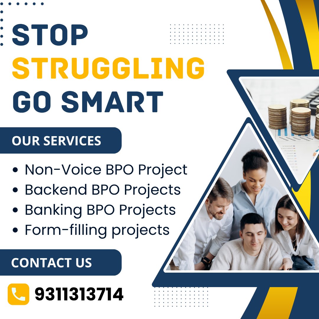 ishaa2020's tweet image. Stop struggling. Go smart. ⚡

Upgrade your operations with structured BPO solutions.

✔ Non-Voice
✔ Backend
✔ Banking
✔ Form Handling

📞 9311313714

#BPO #WorkSmart #BusinessGrowth #Outsourcing #Startup