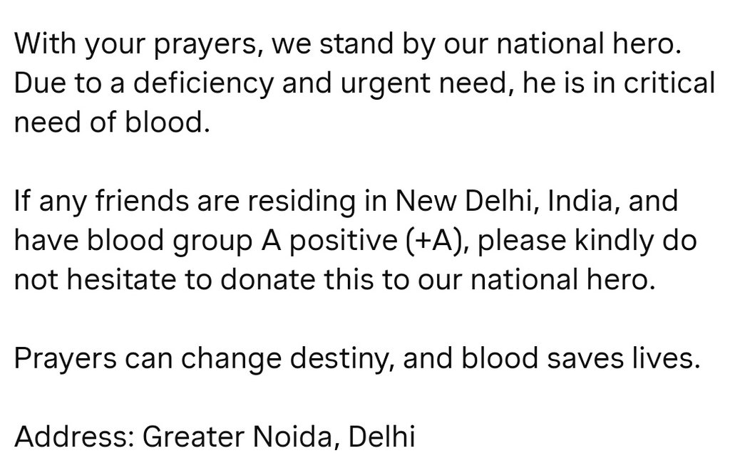 ShayanAcharya's tweet image. Former Afghanistan cricketer Shapoor Zadran urgently needs A+ blood in Delhi/NCR. Please help or share.
