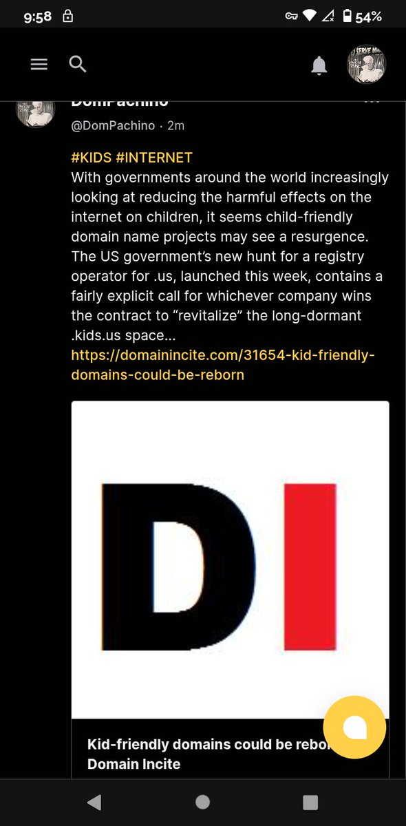 DomPachino101's tweet image. #KIDS #INTERNET 
Kid-friendly domains could be reborn 
domainincite.com/31654-kid-frie…