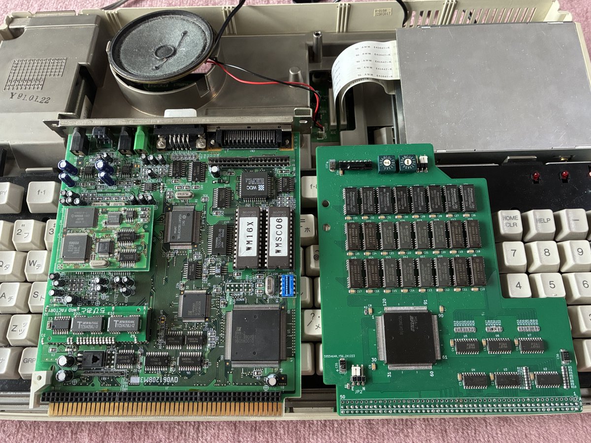 WaveMaster + EMJ-8000SB(プロトタイプ)は、PC-286C単体でOPN3L鳴る