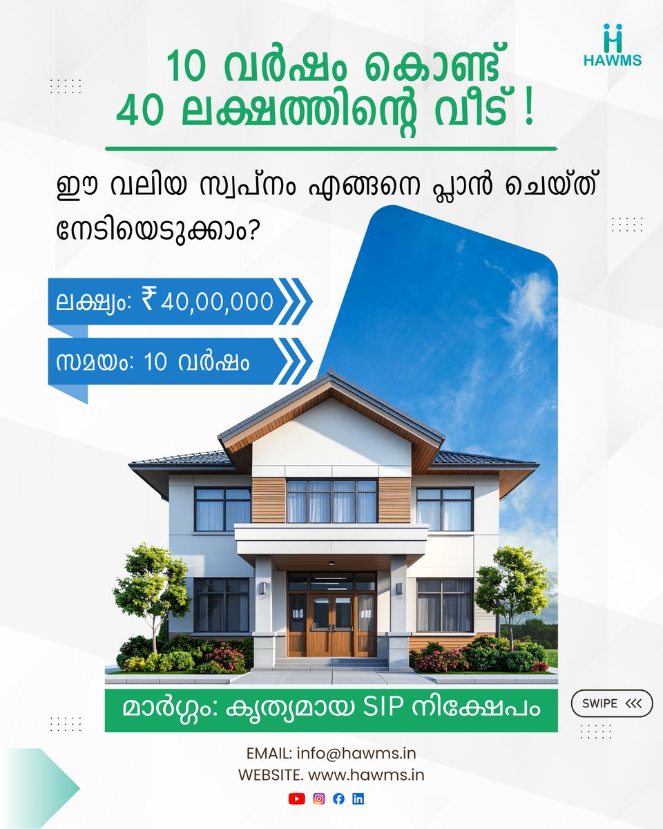 contrarian35315's tweet image. Dreaming of a new home? 🏠 You don't need a massive lump sum to start!
With a disciplined SIP, you can build a solid down payment in 10 years and slash your future loan burden. 
"Mutual fund investments are subject to market risks. 
#sip #mutualfunds #homegoal #dreamhome