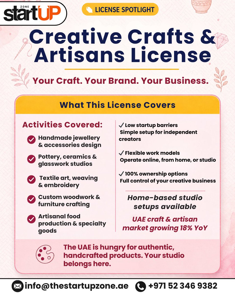 The_StartupZone's tweet image. Your craft = your business 🎨

Build a brand
Sell your work
Grow your income

Start where you are

#TheStartupZone #CreativeBusiness #StartupUAE #DubaiBusiness #Entrepreneurship