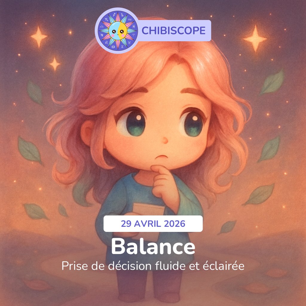 ChibiScope's tweet image. Balance ⚖️ Décisions aujourd'hui. Scorpion 🦂 Surprise financière inattendue. Lion 🦁 Prenez soin de vous. Bélier 🐏 Renforcez votre spiritualité.

#balance #scorpion #lion #bélier