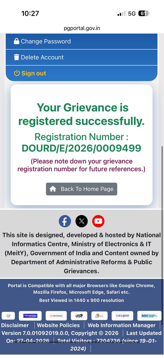qureshiarshad_1's tweet image. @OfficialDMRC @cpgrams @PMOIndia @CMODelhi @gupta_rekha @LtGovDelhi #metro #dmrc #help #delhimetro Please check my grievance in CPGRAM portal and provide solution on ASAP @MoHUA_India @mlkhattar @tokhansahu_bjp