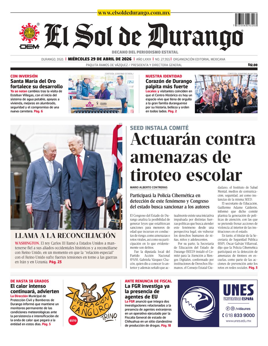 El Sol de Durango tweet media