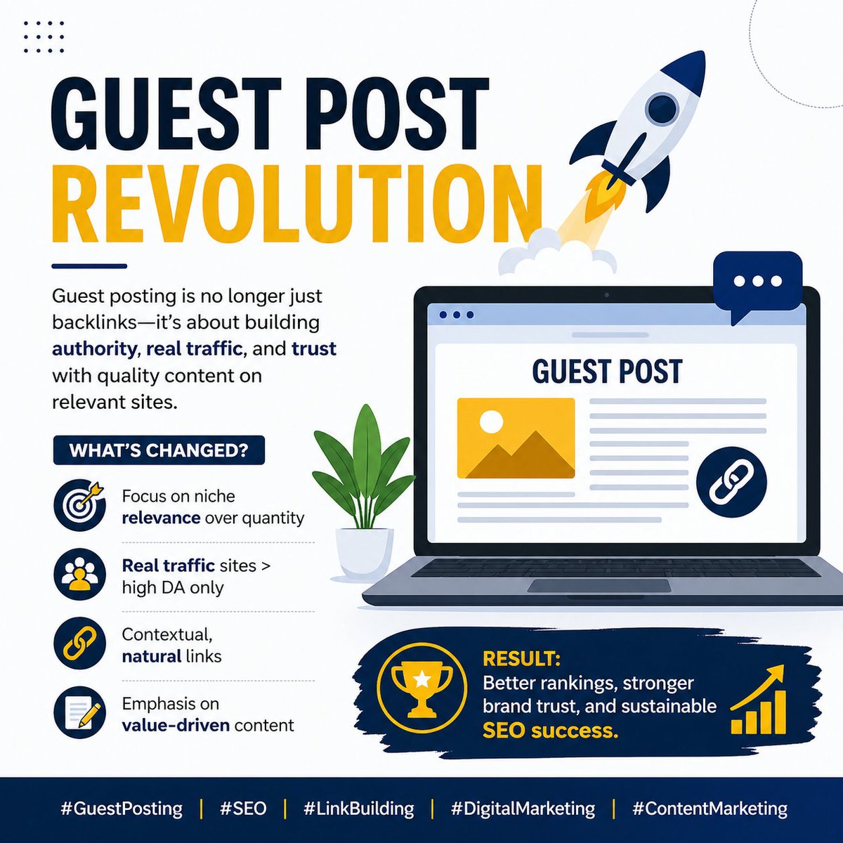 gpdiscovery777's tweet image. Guest Post Revolution 

Guest posting is no longer just backlinks—it’s about building authority, real traffic, and trust with quality content on relevant sites.

#GuestPosting #SEO #LinkBuilding #DigitalMarketing #ContentMarketing