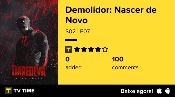 lucas_8886's tweet image. Assisti a "Daredevil: Born Again: The Hateful Darkness" S02 | E07 #Daredevil #TVtime