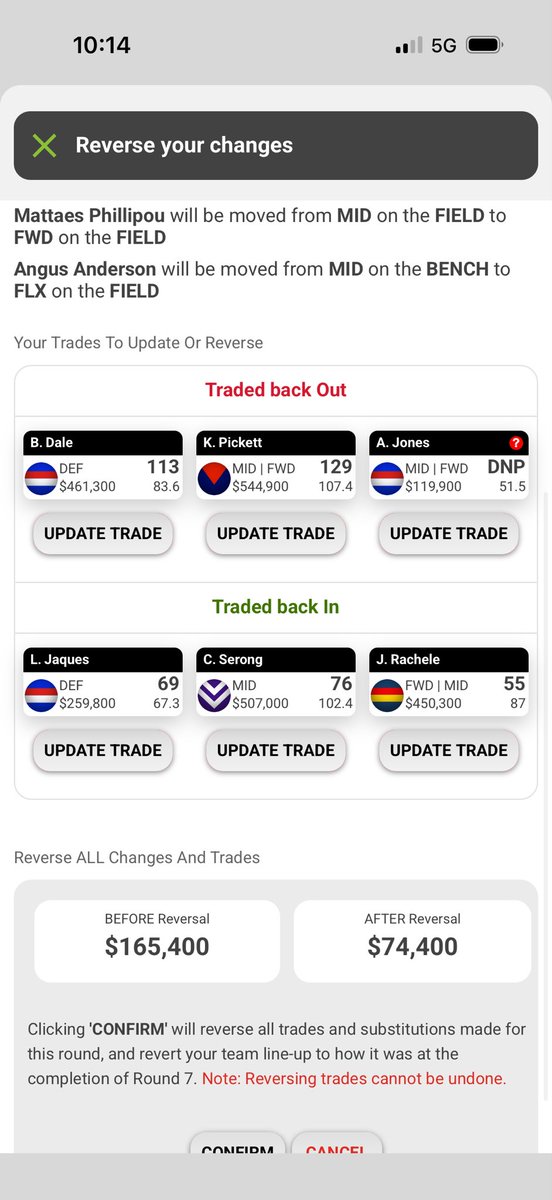Am I crazy???
#supercoach

<a href="/lekdog/">Lekdog</a> <a href="/FantasyFreako/">Fantasy Freako</a> <a href="/TheSCBrain/">The SuperCoach Brain</a> <a href="/magicmoments000/">The SCodfather</a> <a href="/SC_CrazyFrogs/">Crazy Frogs 🐸🐸🐸</a> <a href="/Nerds4lifeSC/">Nerds4Life - SuperCoach</a> <a href="/danbatten_/">Dan Batten</a> <a href="/al_supercoach/">Al Paton</a>