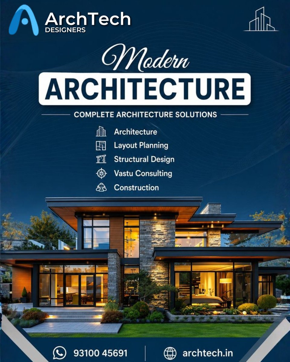 arch_techdesign's tweet image. ✨ Modern Architecture Solutions for Your Dream Space | ArchTech Designers

Bring elegance, innovation, and functionality together with ArchTech Designers. 🏡✨

📞 Contact Us: 93100 45691
🌐 Visit: archtech.in

#ModernArchitecture #ArchitectureDesign #Architect