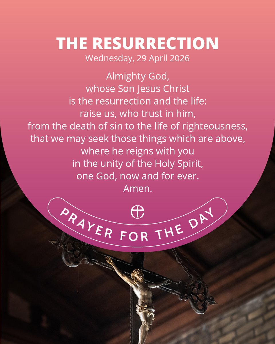 Join with us in prayer. 🙏

Today's prayer is available in plain text and audio formats at cofe.io/TodaysPrayer.