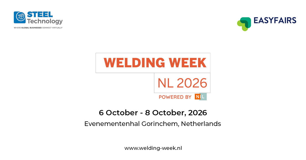 Welding Week NL 2026 🔧🔥

Explore the future of welding, bonding &amp; cutting technologies.

📅 Oct 6–8, 2026
📍 Netherlands

🔗 steel-technology.com/events/welding…

#Welding #Manufacturing #Engineering