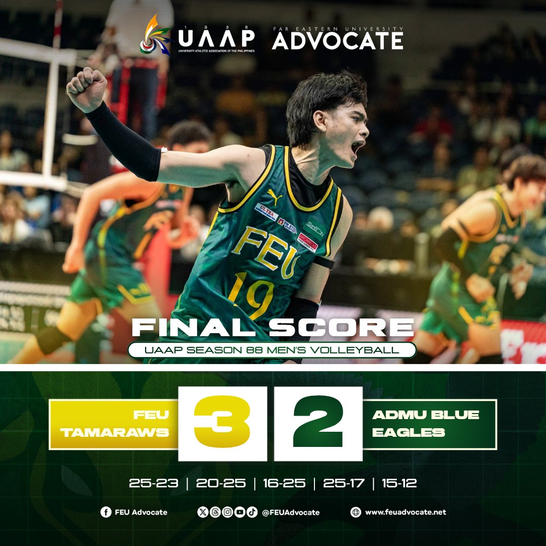 ATE and left NEO crumbs 🤫

FEU Tamaraws are Finals-bound after toppling Ateneo. #UAAPSeason88 #StrengthInMotionHopeInAction