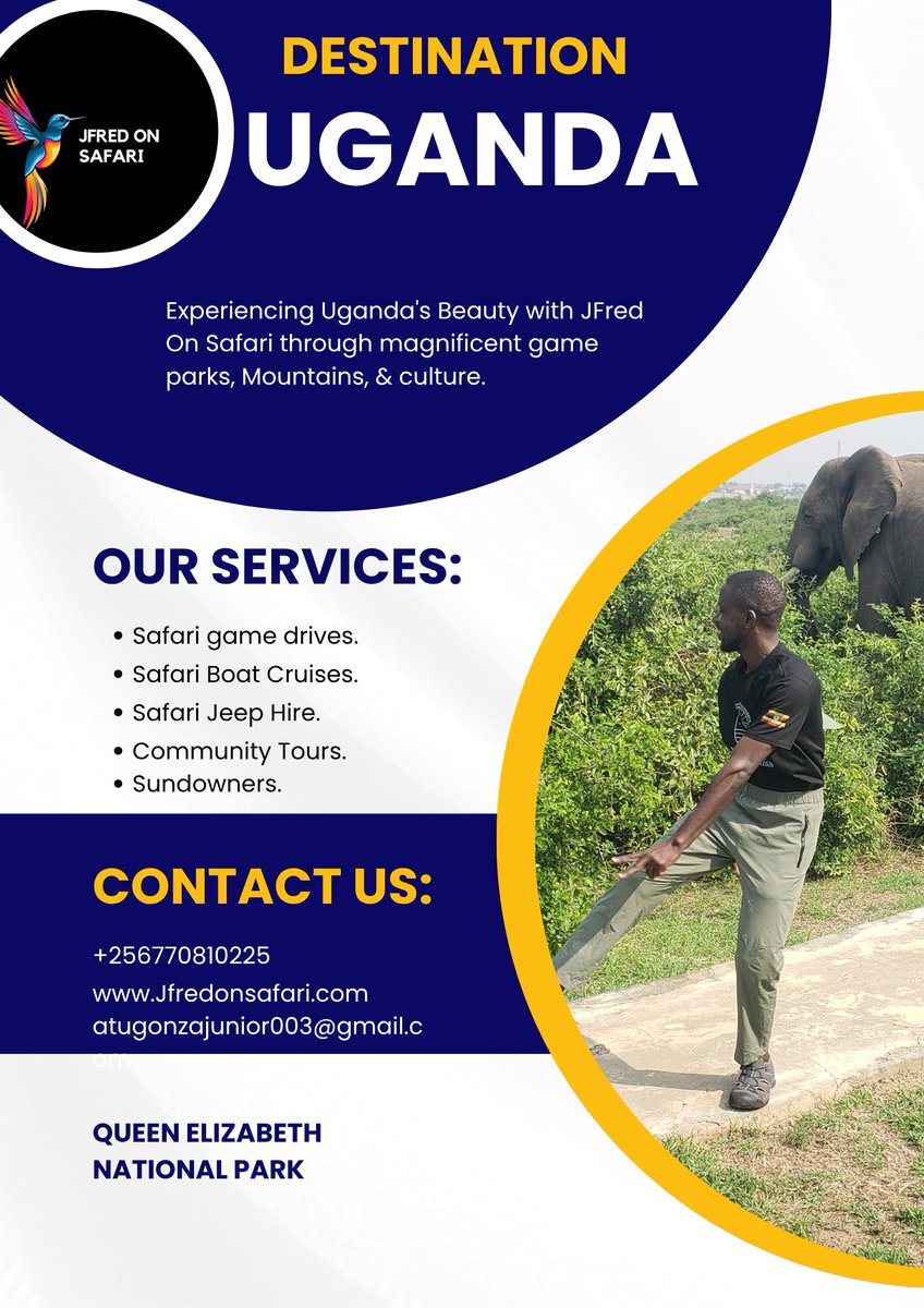 JfredTourist's tweet image. If Travel is your love language, Then you have the right ✅ decision. 

Goodmorning Uganda 🇺🇬 
It's a Thursday, lets start preparing and make our safari decisions come real, @JfredTourist is here to plan you one.
#visituganda #destinationuganda