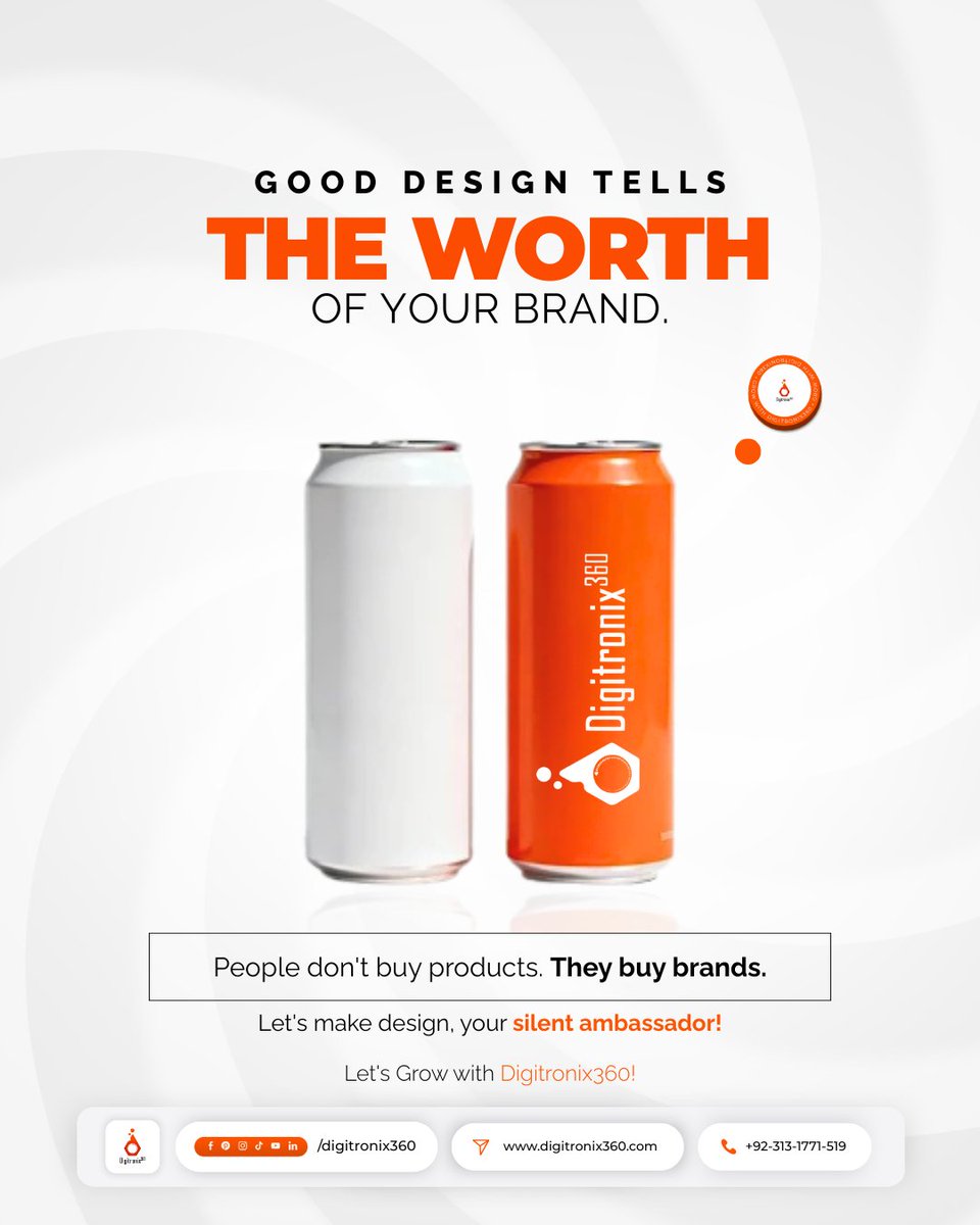 digitronix360's tweet image. At Digitronix360, we believe design is your silent ambassador. It tells your story, connects with your audience, and drives decisions—without saying a word. 
Let’s build a brand that speaks for itself.
#Branding #GraphicDesign #CreativeDesign #BrandIdentity #MarketingStrategy