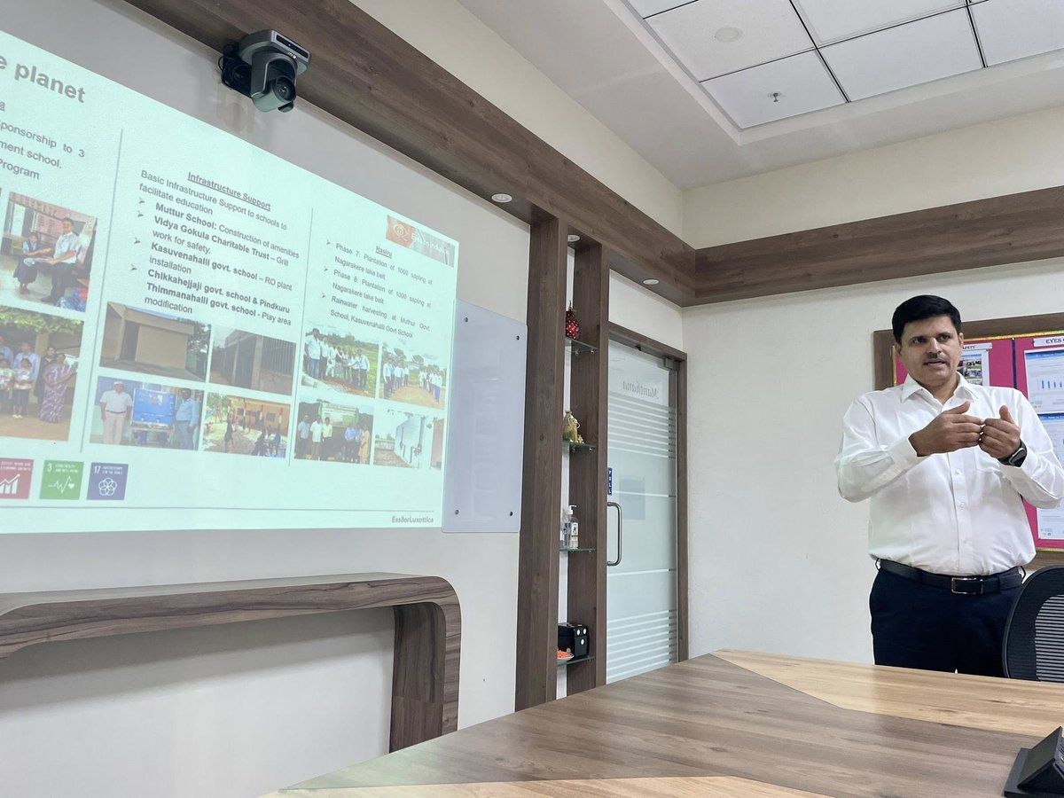 BangaloreFrance's tweet image. Extremely proud after visiting @essilorindia  manufacturing unit of prescription or corrective #lenses - a #French success story to reckon not only for the complexity of task undertaken, the turnover time for delivery respected but also its #CSR activities in #eyecare.