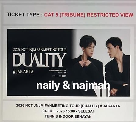 iflawries's tweet photo. BENERAN SECURED TIKET FANMEET JNJM. WE’LL SEE YOU SOON OUR BABIESSS 🥹💗💗 THANKS TO MY FANMEET PARTNER KAK NAJMAH HUHUHU @_82libeu 🥹🫰🏻🫰🏻 https://t.co/Y5BzmHpLgi